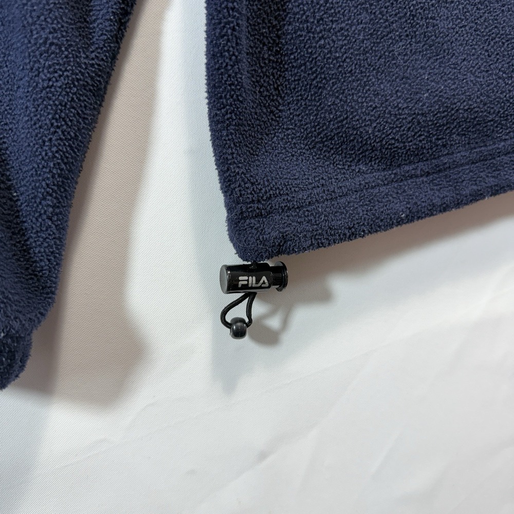 Fila Jacket Mens M Navy Blue Full Zip Fleece Cozy Warm Winter Pockets - Picture 9 of 14
